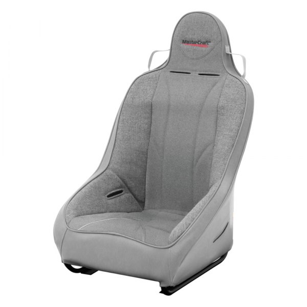 MasterCraft Safety® - ProSeat™ Premium Suspension Race Seat, Smoke Gray with Heater Gray Fabric Center and Side Panels