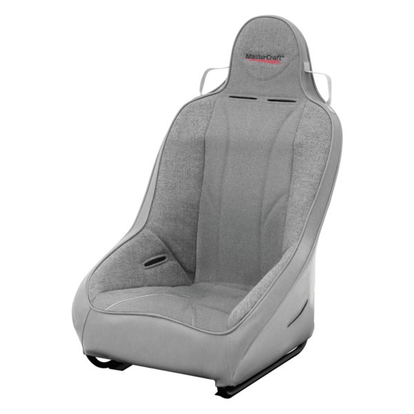 MasterCraft Safety® - ProSeat™ Premium Suspension Race Seat, Smoke Gray with Heater Gray Fabric Center and Side Panels