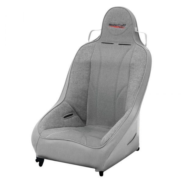 MasterCraft Safety® - Pro4™ Premium Suspension Race Seat, Smoke Gray with Heater Gray Fabric Center and Side Panels, Smoke Band