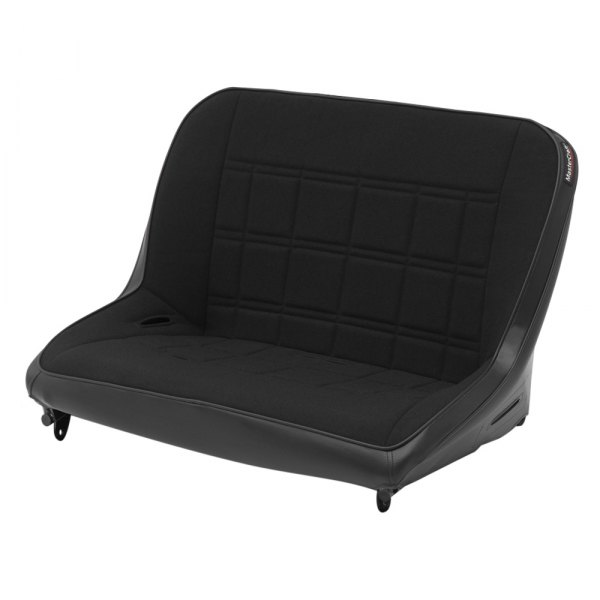 MasterCraft Safety® - Original Bench Suspension Seat, Black with Black Center and Side Panels, Black Piping