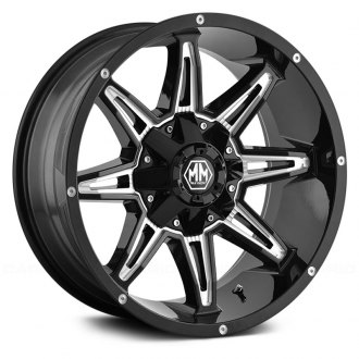 ミランページ MAYHEM® 8090 RAMPAGE Wheels - Black with Milled Spokes Rims