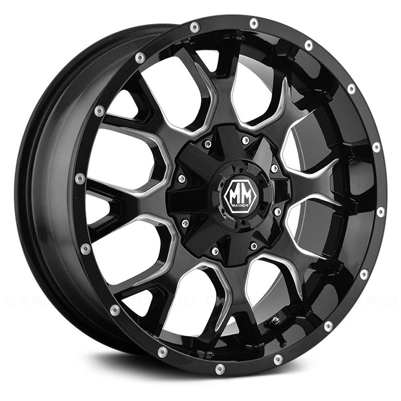 MAYHEM® 8015 WARRIOR Wheels - Black with Milled Spokes Rims