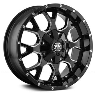 MAYHEM® 8015 WARRIOR Wheels - Black with Milled Spokes Rims - 8015