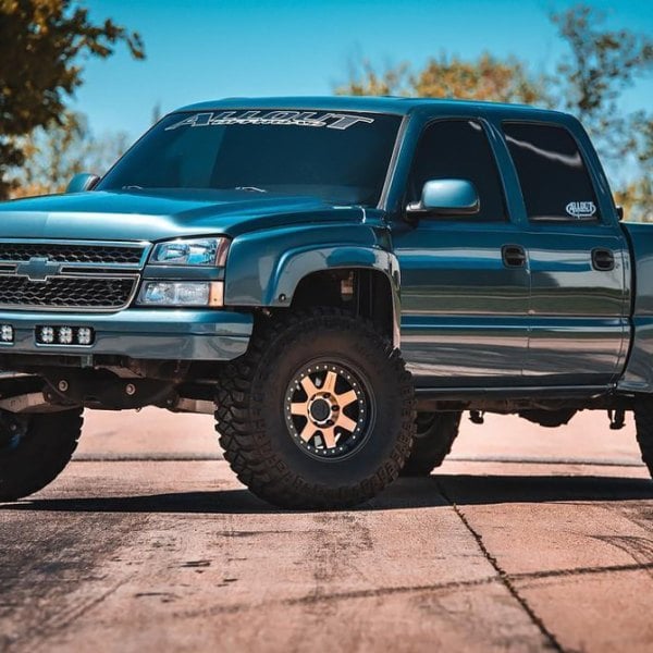 MAYHEM® - Prodigy Matte Black Bronze Center on Chevy Silverado