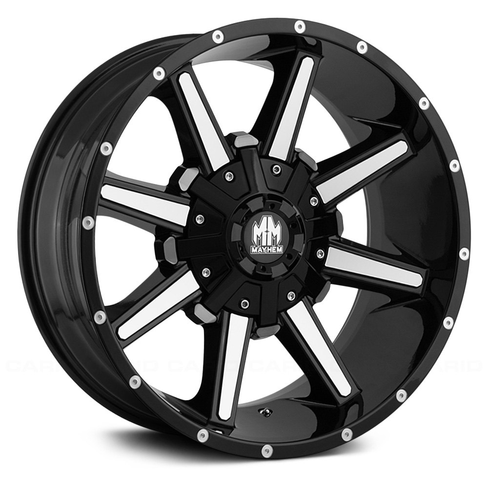 MAYHEM® 8104 ARSENAL Wheels - Gloss Black with Machined Face Rims