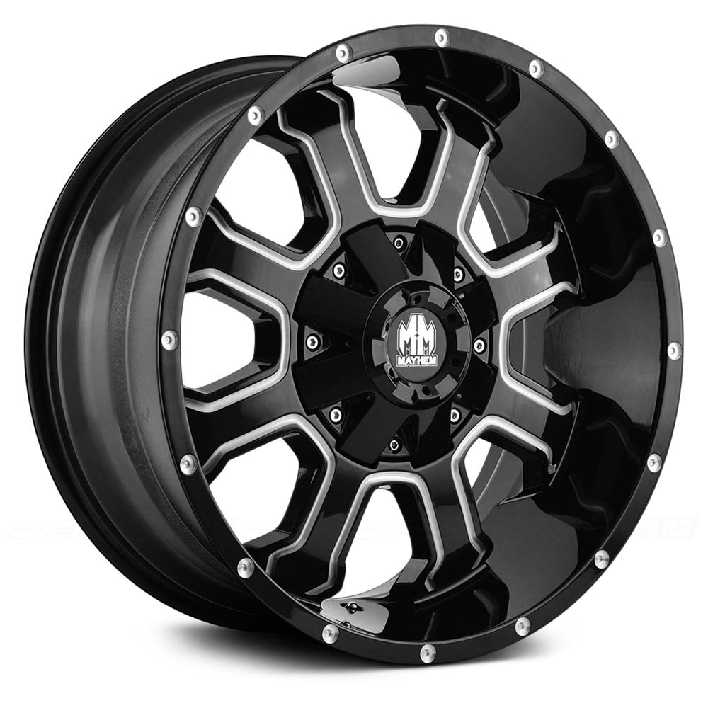 MAYHEM® 8103 FIERCE Wheels - Gloss Black with Milled Spokes Rims