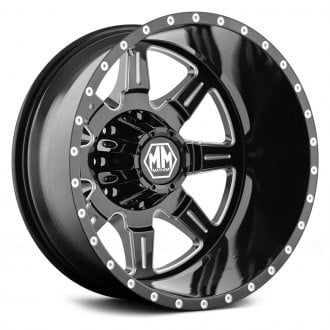 MAYHEM® - 8101 MONSTIR DUALLY Black with Milled Spokes