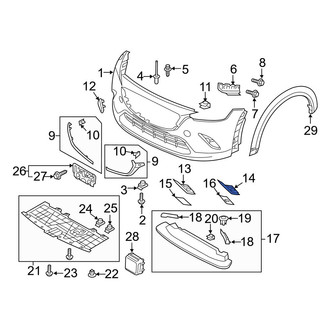 Mazda OE - Front Right Outer Bumper Trim