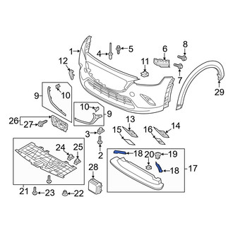 Mazda OE - Right Bumper Cover Reinforcement Seal