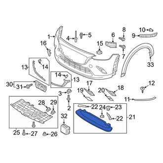 Mazda OE - Front Bumper Cover Reinforcement