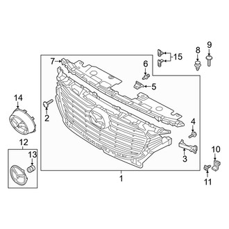 Mazda OE - Front Bumper & Grille - Grille & Components (Painted)
