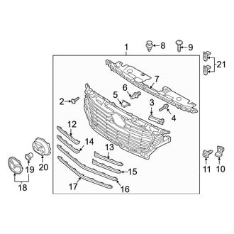Mazda OE - Front Bumper & Grille - Grille & Components (Silver)