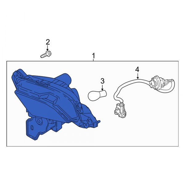 Mazda OE DB4G51350A Front Right Turn Signal Light Assembly