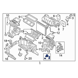 Mazda OE - Lower HVAC Mode Door Lever Link