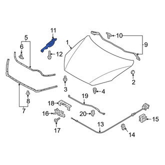 Mazda OE - Front Left Hood Hinge