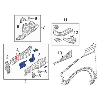 Mazda OE - Front Left Frame Side Member Assembly
