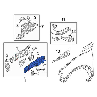 Mazda OE - Front Left Outer Frame Side Member