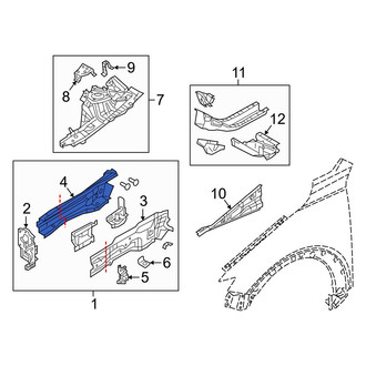 Mazda OE - Front Left Inner Frame Side Member