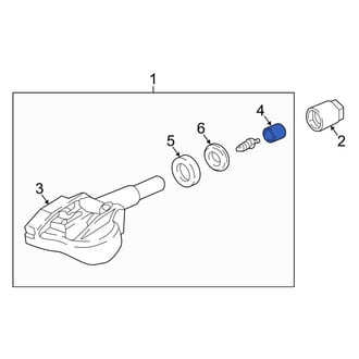 Mazda OE - Tire Pressure Monitoring System (TPMS) Valve Stem Cap