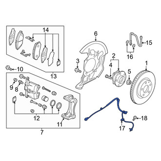 Mazda OE - Front ABS Wheel Speed Sensor