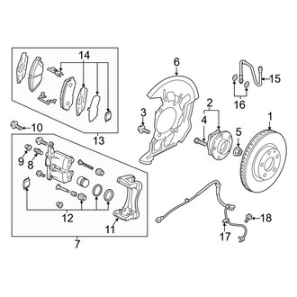 Mazda OE - Front Suspension - Brake Components