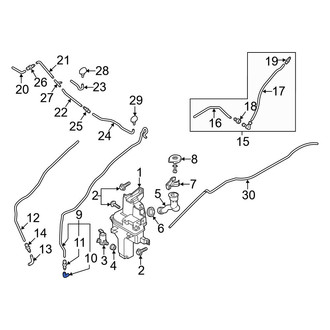 Mazda OE - Front Windshield Washer Hose Connector
