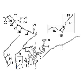Mazda OE - Front Windshield Washer Hose Connector