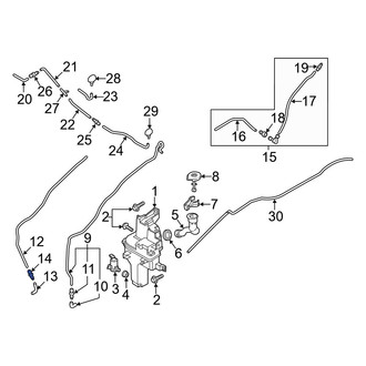Mazda OE - Front Windshield Washer Hose Connector