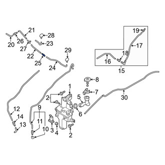 Mazda OE - Front Windshield Washer Hose Connector