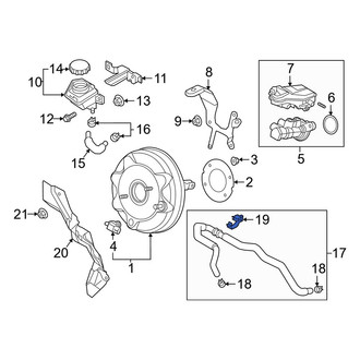 Mazda OE - Power Brake Booster Vacuum Hose Bracket