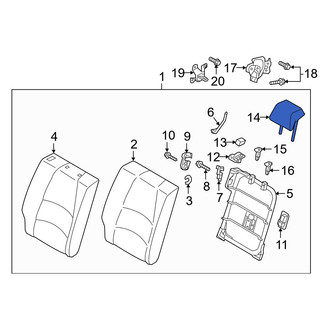 Mazda OE - Rear Right Headrest