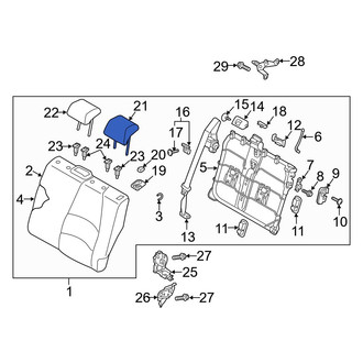 Mazda OE - Rear Left Headrest
