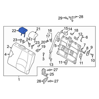 Mazda OE - Rear Center Left Headrest
