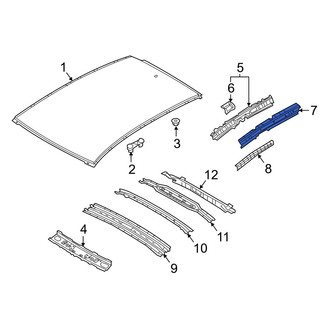 Mazda OE - Left Inner Roof Side Rail Reinforcement