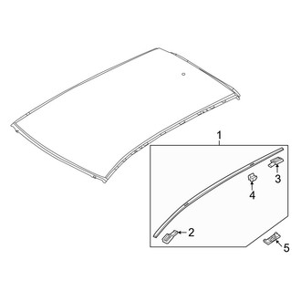 Mazda OE - Roof - Exterior Trim (W/O Sunroof)