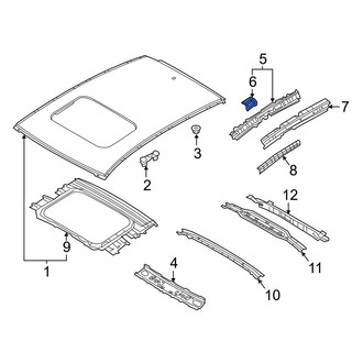 Mazda OE - Left Roof Side Rail Bracket