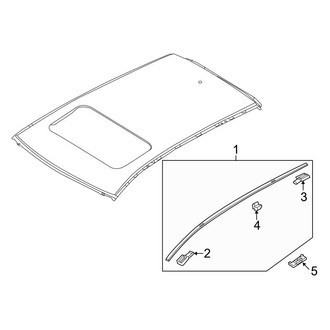 Mazda OE - Roof - Exterior Trim (With Sunroof)
