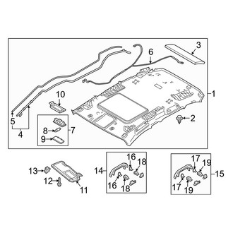 Mazda OE - Roof - Interior Trim (With Sunroof)
