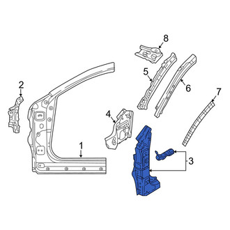 Mazda OE - Left Lower Body A-Pillar Reinforcement