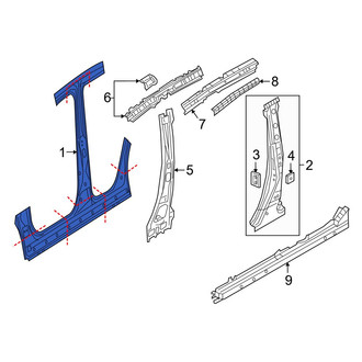 Mazda OE - Left Body B-Pillar and Rocker Panel