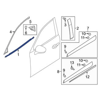 Mazda OE - Front Left Door Belt Molding
