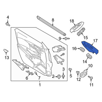 Mazda OE - Front Right Door Switch Trim Panel