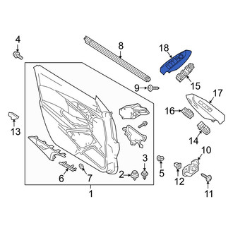 Mazda OE - Front Left Door Switch Trim Panel