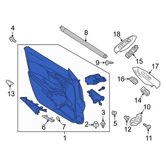 Mazda OE - Front Left Inner Door Interior Trim Panel
