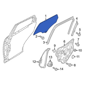 Mazda OE - Front Left Door Glass