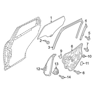 Mazda OE - Rear Door - Glass & Hardware
