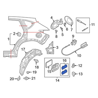 Mazda OE - Rear Quarter Panel Air Vent Grille
