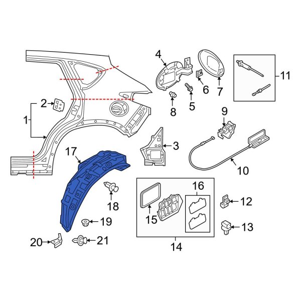 Quarter Panel Splash Shield