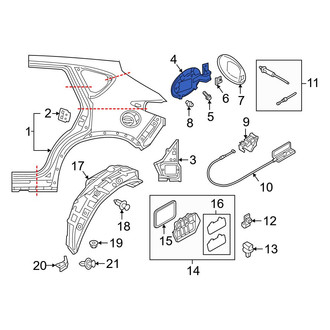 Mazda OE - Rear Fuel Filler Door