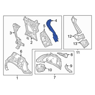 Mazda OE - Left Body D-Pillar Reinforcement